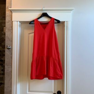 A New Day Red Shift Dress with Ruffle Hem